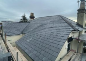Natural slate installation