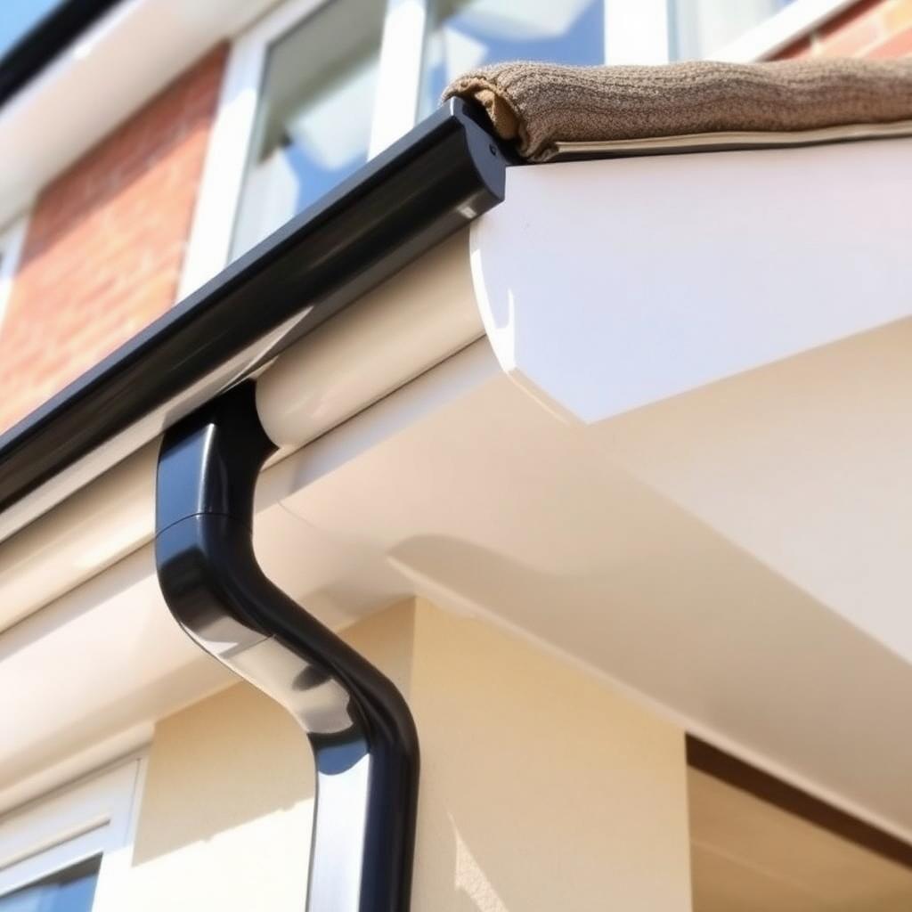 Replacement uPVC guttering and fascia install