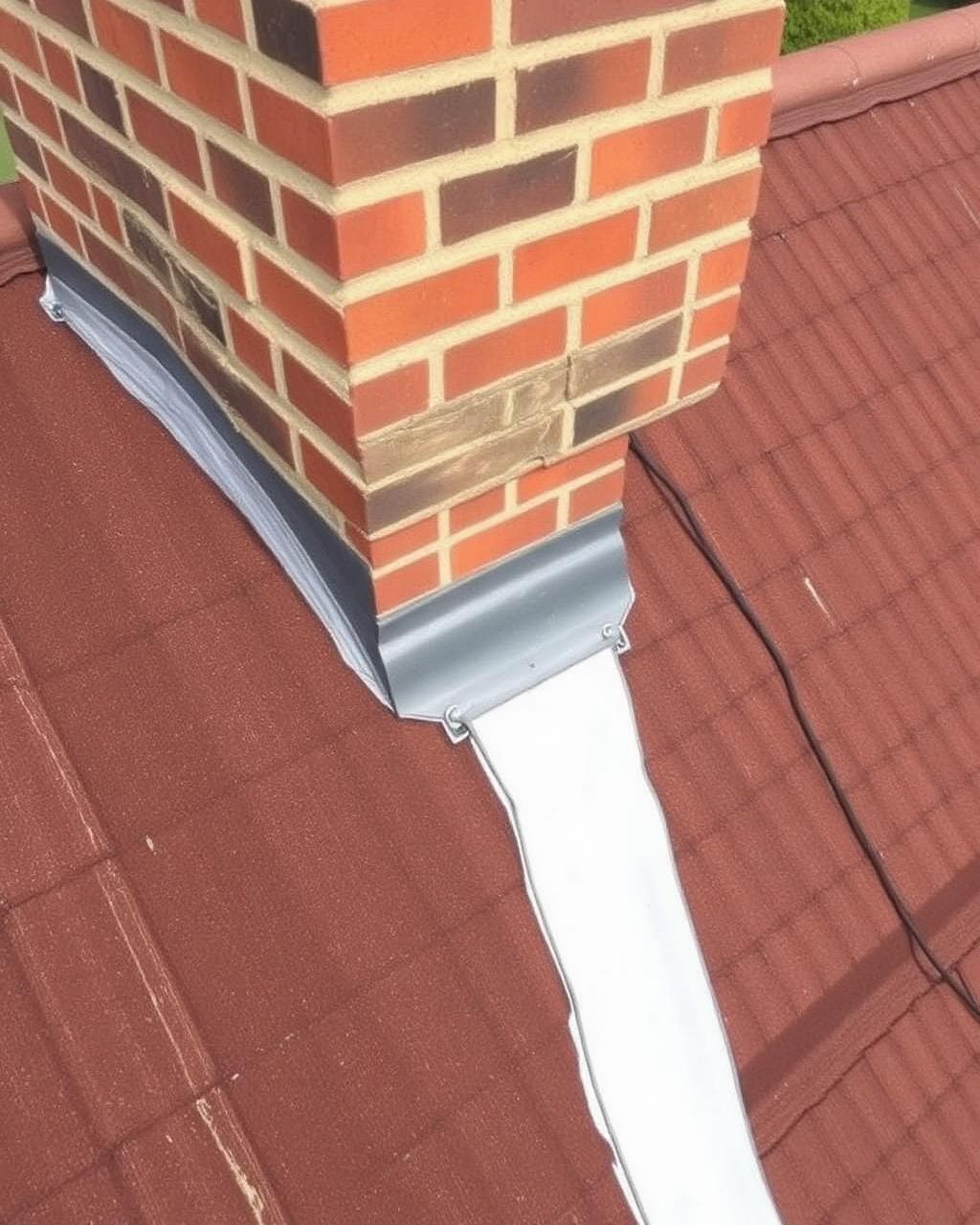 Chimney lead flashing repair